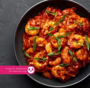 Chili Garlic Fried Prawns